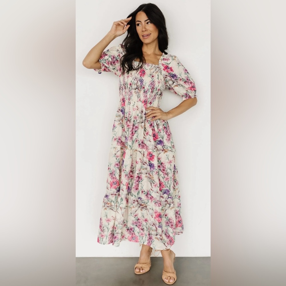 Baltic Born Tulsa Smocked Floral Maxi Dress  - SIZE 2XL